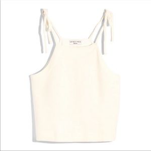 Madewell Tie Shoulder Tank Top in Ivory